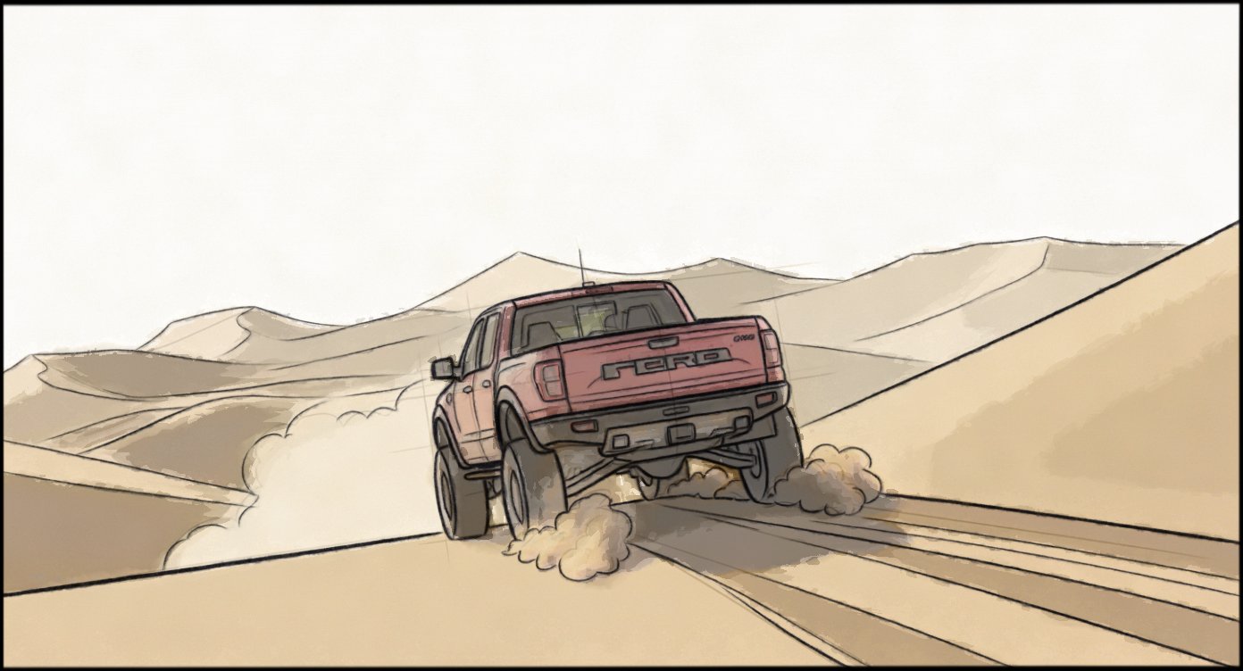 Automotive - Stunt Driving - storyboard frame 7 by Dakota Warren